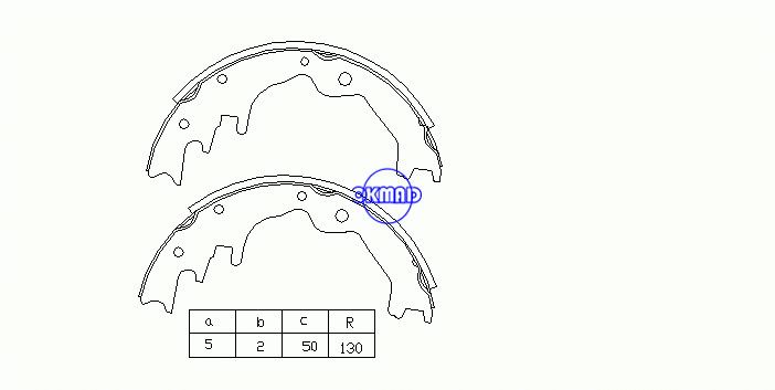 MAZDA B-SERIE (UF) MPV I (LV) TITAN Mâchoires de frein à tambour FMSI: 2172-S590 OEM: UB71-26-330 FSB343 FN-3378 K3378 GS8550, OK-BS072